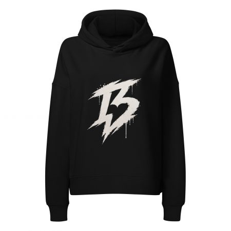 BANNOU Women’s Crop Hoodie – Cœur Pur Edition